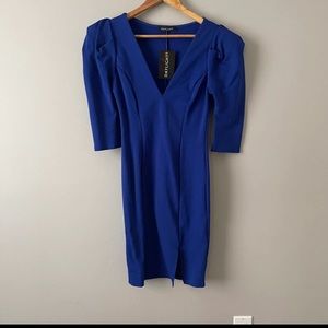 NWT Daylight Puff Shoulder Blue Bodycon Dress
